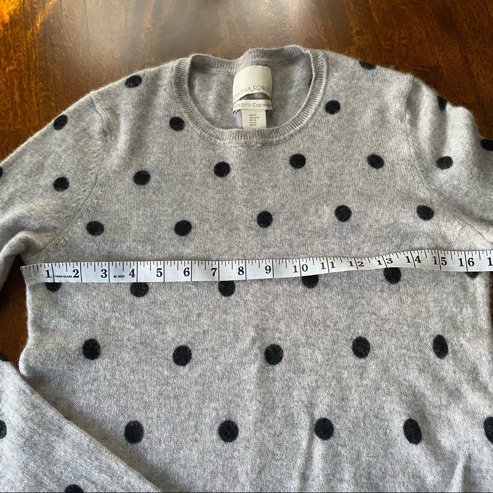 Cynthia Rowley Polka Dot Cashmere Sweater - Picture 5 of 7